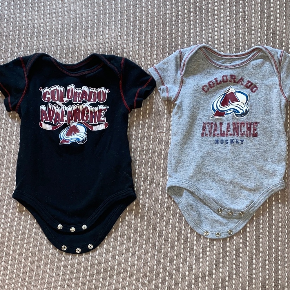 NHL Colorado Avalanche Infant Bodysuits - Black & Gray